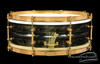 1923-26 Ludwig DeLuxe Black Beauty 'Scroll' Engraved Snare Drum : 5 x 14  