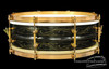 1923-26 Ludwig DeLuxe Black Beauty 'Scroll' Engraved Snare Drum : 5 x 14  