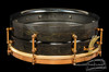 1923-26 Ludwig DeLuxe Black Beauty 'Scroll' Engraved Snare Drum : 5 x 14  