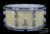 1950s Gretsch Floor Show Model Snare Drum White Marine Pearl 3-Ply : 6.5 x 14 **SOLD** 
