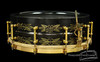1929 Ludwig DeLuxe Black Beauty '10-Point Floral' Engraved Snare Drum : 5 x 14  