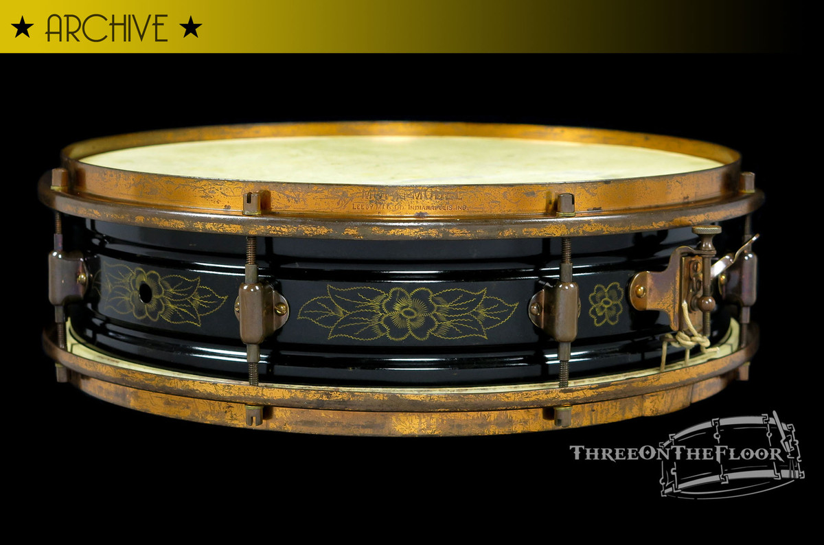 1923-25 Leedy Multi-Model 'Black Elite' Snare Drum :  4 x 14  