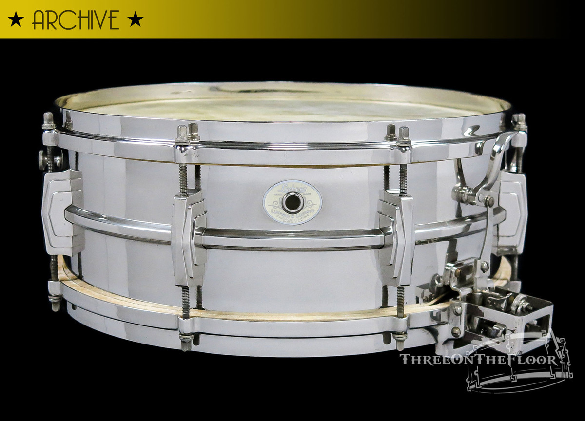 1936 Ludwig & Ludwig Silver Anniversary 'Super Sensitive' Snare Drum : 5 x 14 