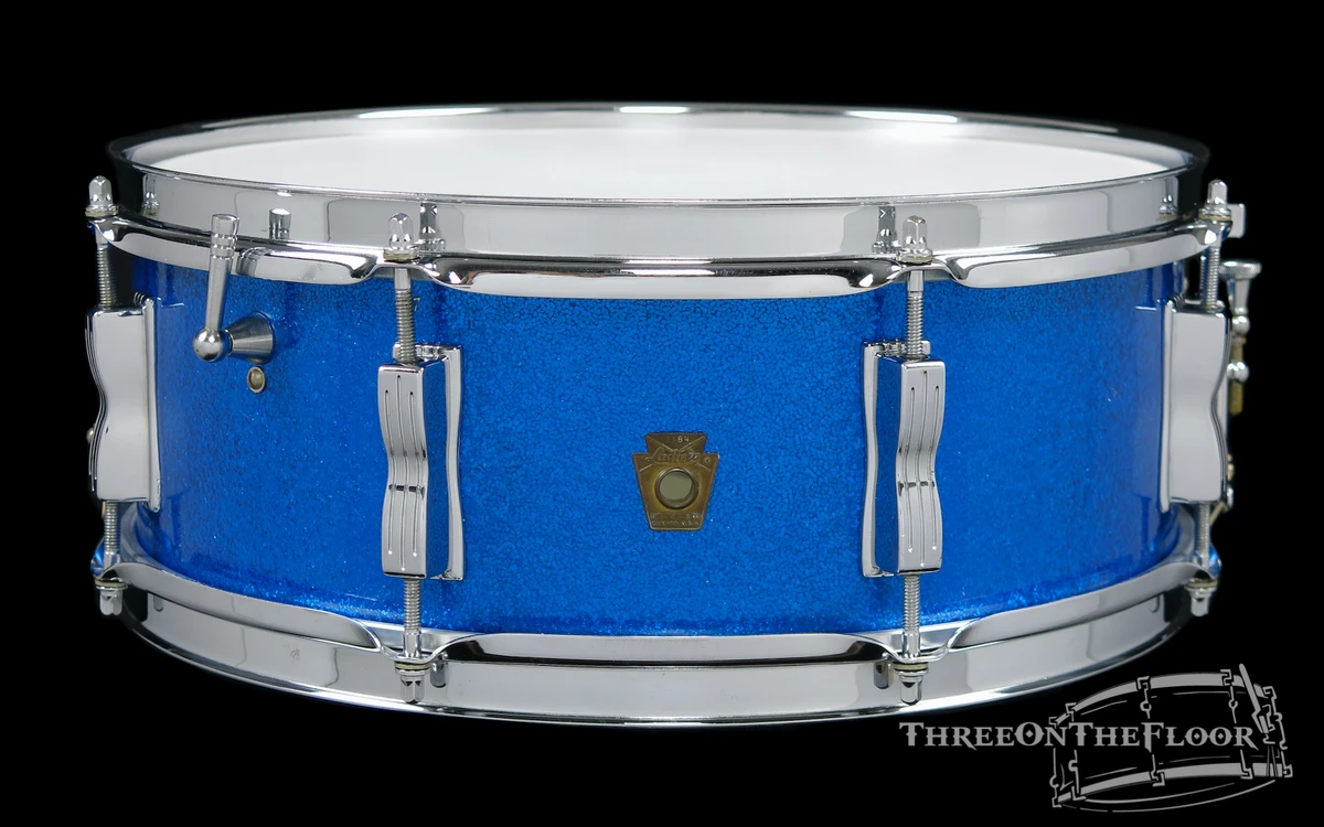 1964 Ludwig Jazz Festival Model Snare Drum Blue Sparkle  : 5 x 14