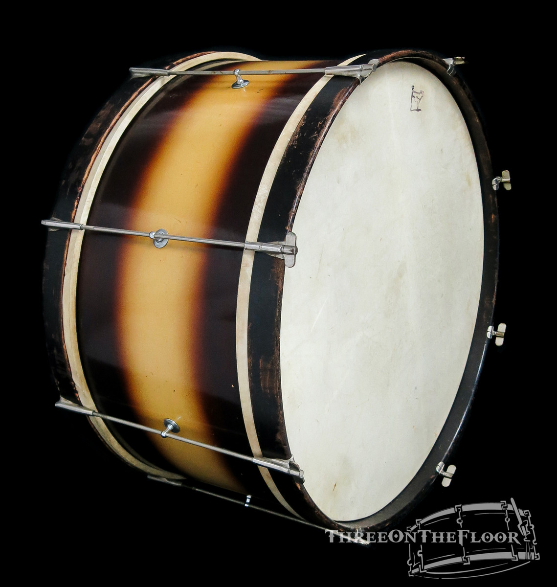 1940s Leedy 'Single Tension' Bass Drum Duco Finish : 12 x 24