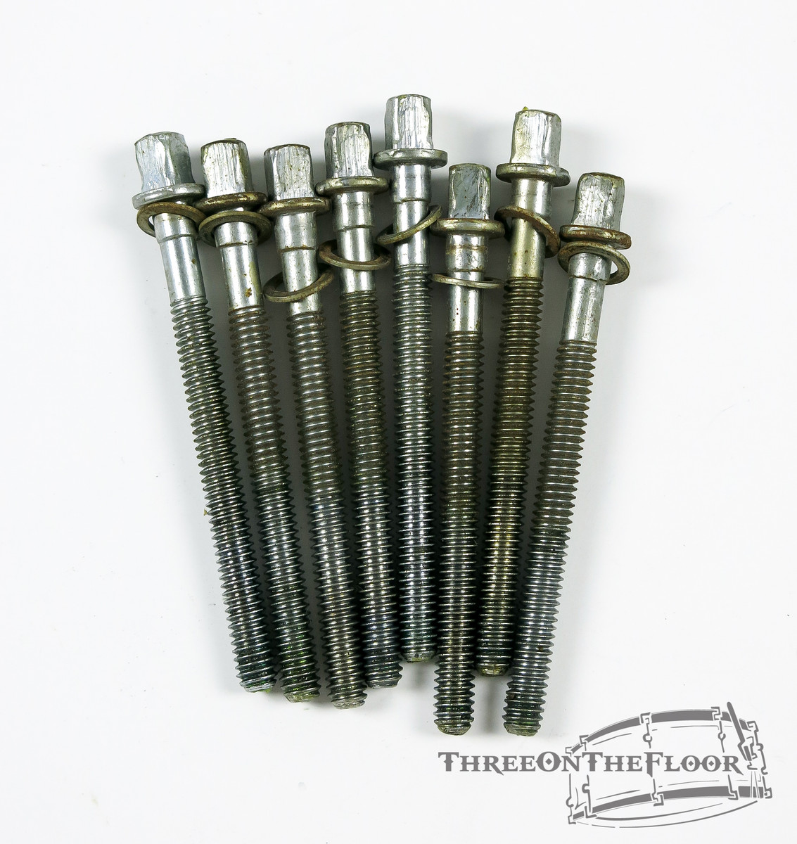 (x8) 1960s Rogers Vintage Holiday Model 3" Tension Rods Drum Tom : Lot030