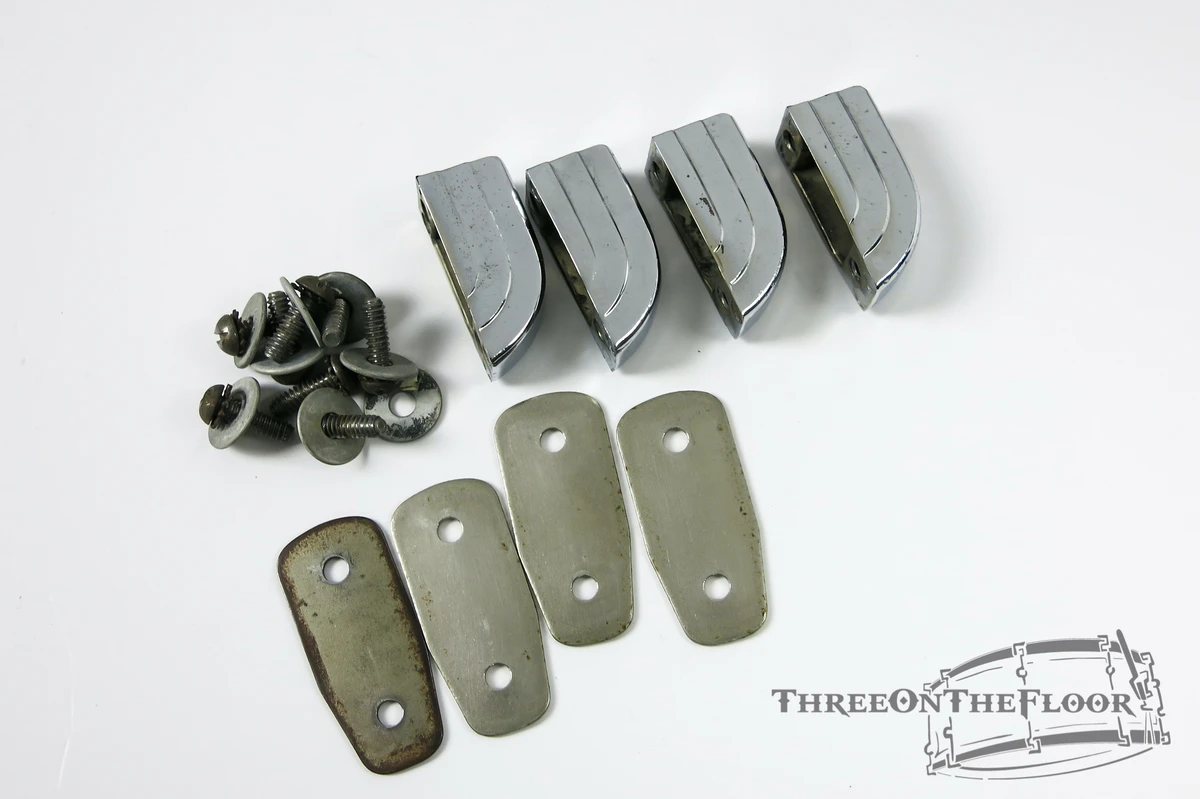 1950s Leedy Chrome Vintage Drum Lugs Casings Plates & Hardware : Lot021