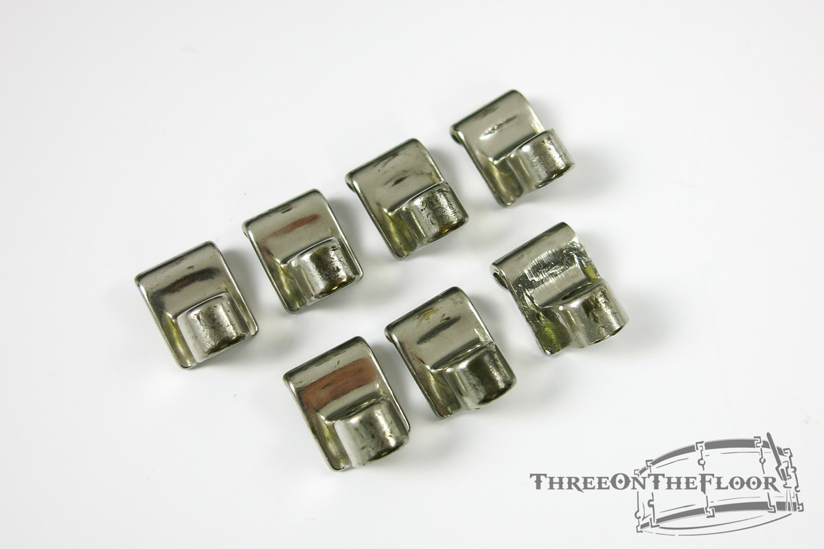 1920s 30s Ludwig / Slingerland / Leedy Nickel over Brass Snare Clips : Lot219