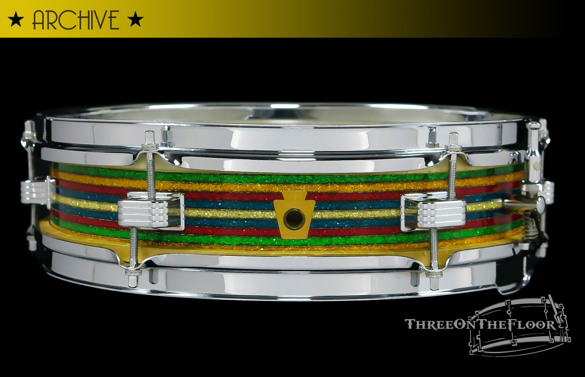 1950s WFL / Ludwig 'Banded Pearl' (Salesman Sample) Buddy Rich Bebop Snare Drum : 3 x 13