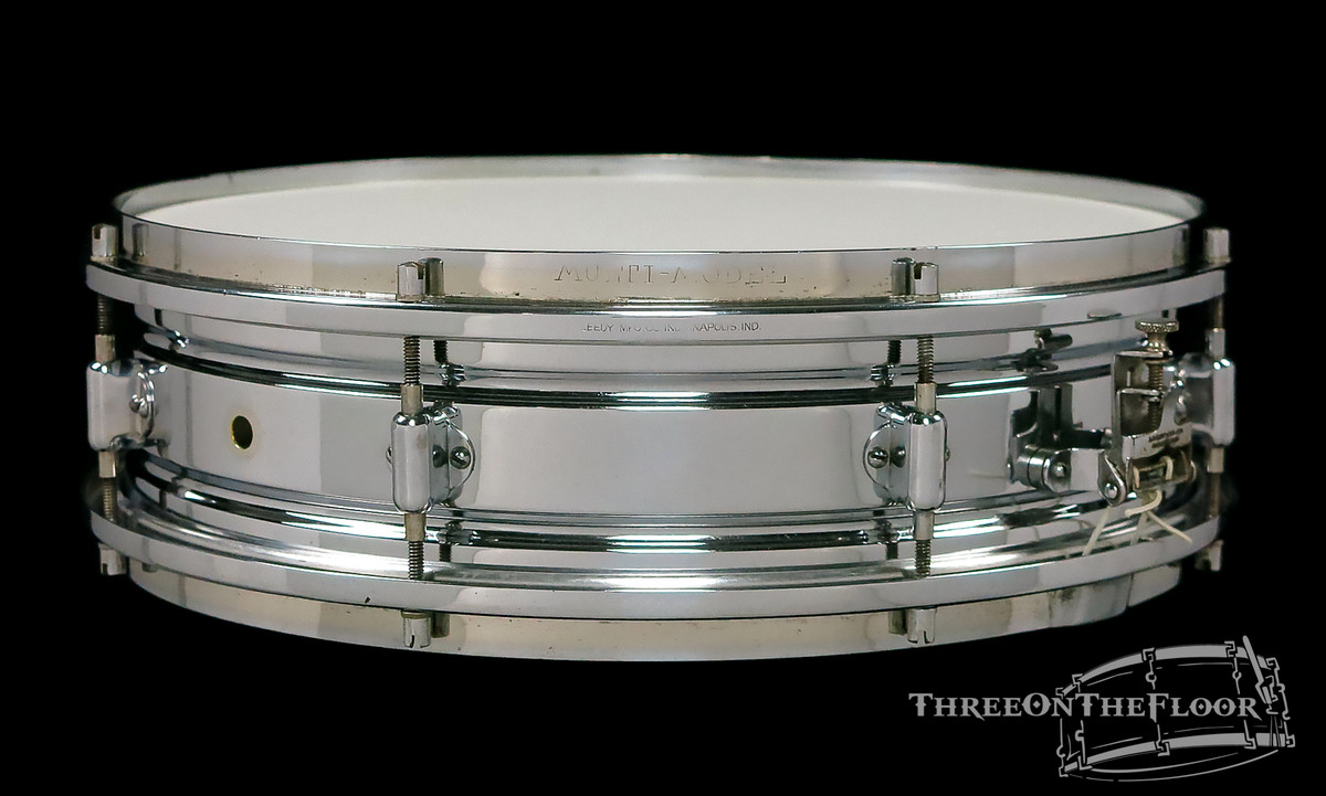 1920s Leedy 'Multi Model' Model Brass Shell Vintage Snare Drum :  4 x 14