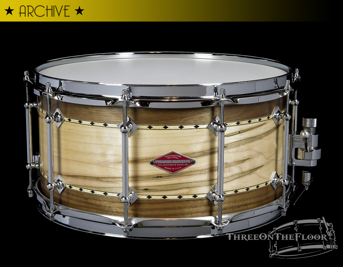 2016 Craviotto Ambrosia Maple / Walnut Stacked Snare : 7 x 14
