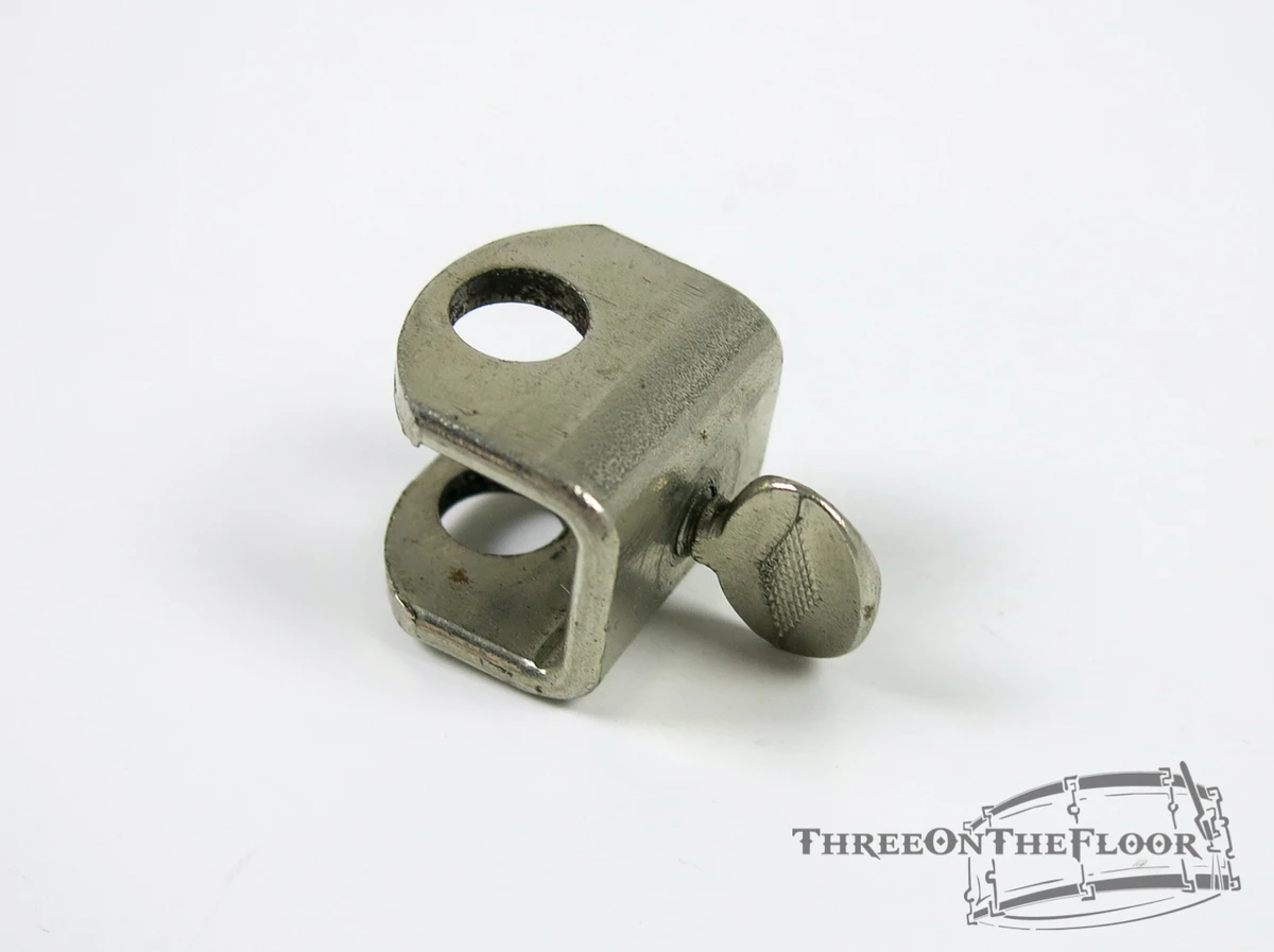 1920s 30s Vintage Cowbell Holder Nickel Plated Trapp Drumset : Lot069