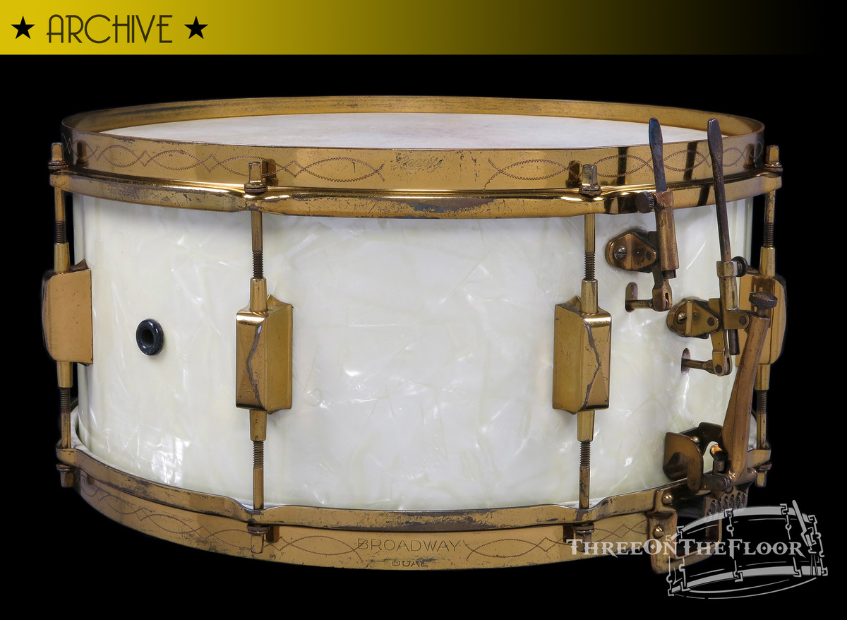 1929-31 Leedy Broadway Parallel Dual Model WMP Snare Drum :  6.5 x 14  