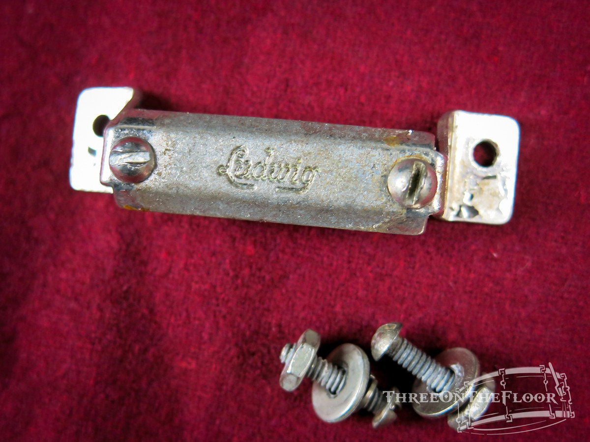 1960s Ludwig Keystone Era Butt Plate Nickel Plated : Lot004