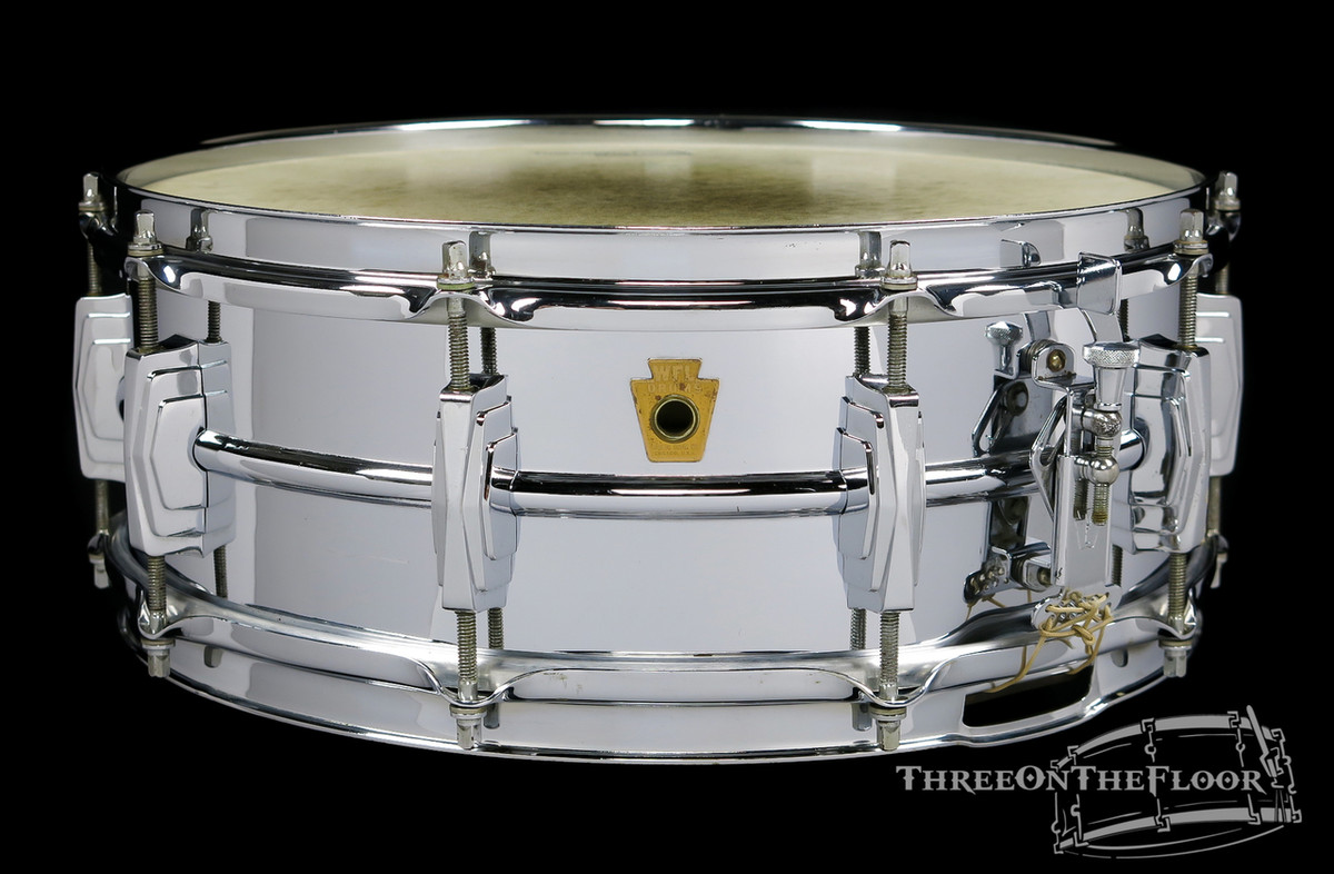 1958 WFL - Super Ludwig LM400 Brass Supraphonic Snare Drum : 5 x 14