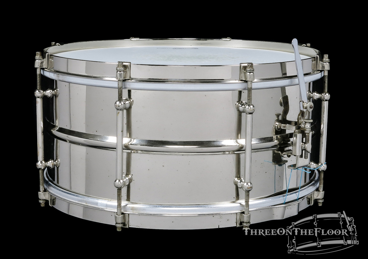1930s Slingerland Professional Model Brass Snare Drum : 6.5 x 14
