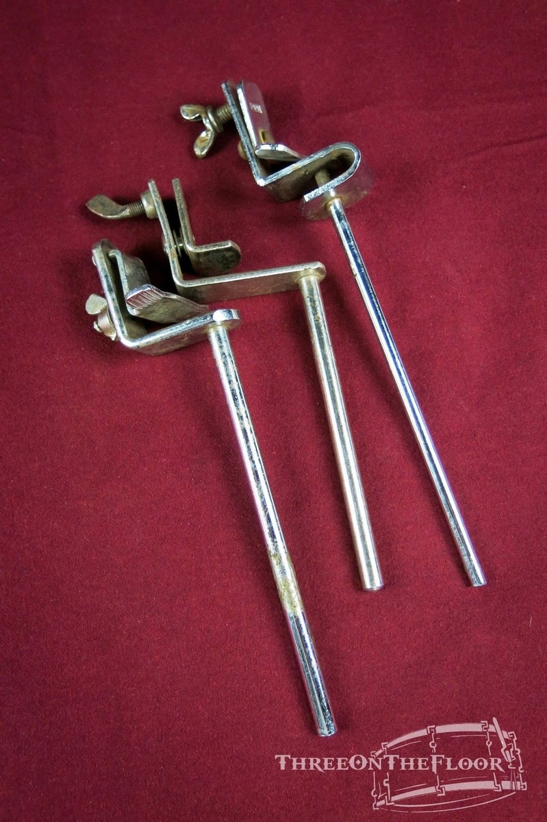 (x3) No Brand Bass Drum  Auxiliary Mounts : Trap Set : Lot120