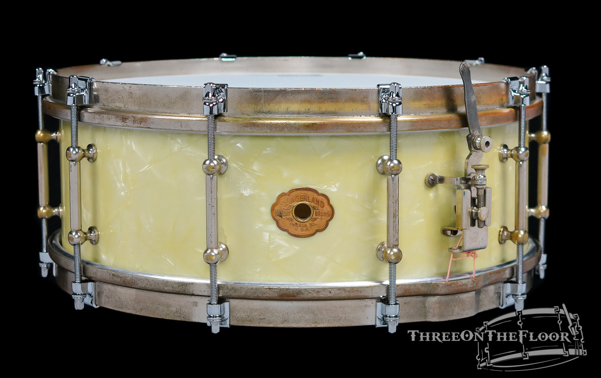 1930s Slingerland 'Tone Flange' Model Snare Drum WMP : 5 x 14