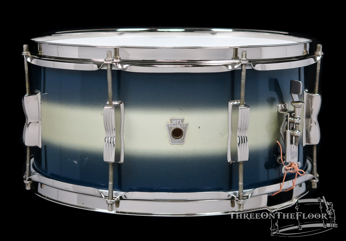 1940s WFL Ludwig 'Contest' Model Aluminum Badge Snare Drum  : 6.5 x 14 : SOLD