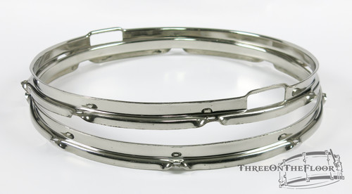 1960s Ludwig 14" Chrome Over Brass Snare Drum Hoops : HP14LN2