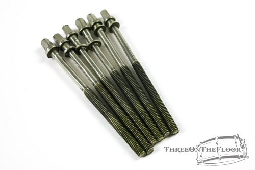 (x6) 1930s / 40s Leedy Extended Tension Rods 4" Length Nickel Plated : Lot093