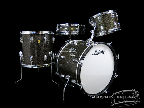 1965 Ludwig Galaxy Sparkle Down Beat Kit : 20 12 14 14