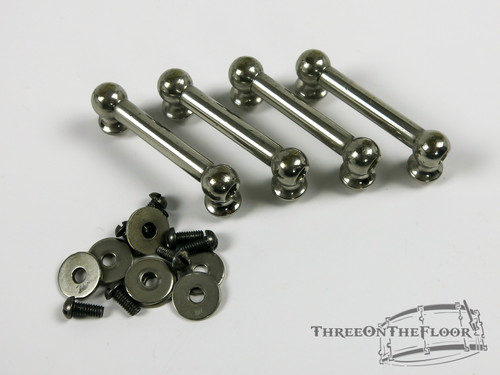 (x4) 1920s 30s Ludwig Snare Drum Tube Lugs Vintage Nickel : Lot142