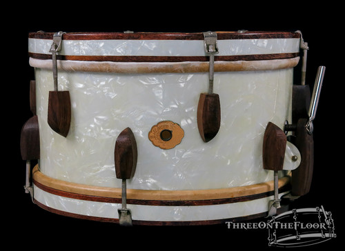 1940s Slingerland Rolling Bomber WWII Snare Drum WPM Vintage : 7 x 14
