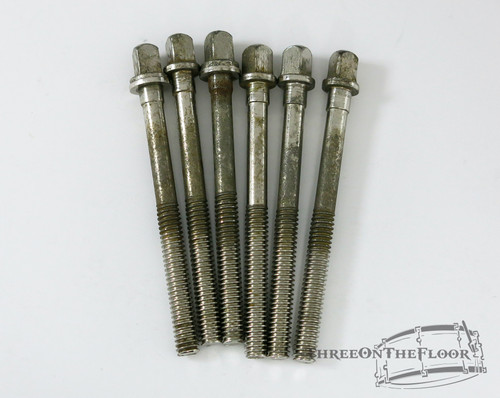 (x6) 1930s 40s 50s Leedy Drum Tension Rods 3" Nickel 12/24 : Lot116