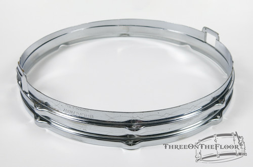 1930s Leedy Broadway Parallel Snare Drum Hoops Engraved Chrome HP14LBRD