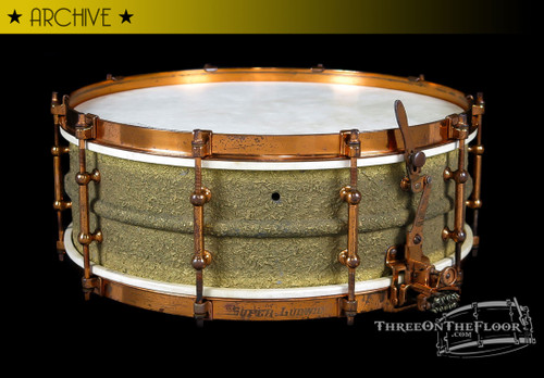 1926 Ludwig Stipple Gold 'Super Ludwig'  :  5 x 14  