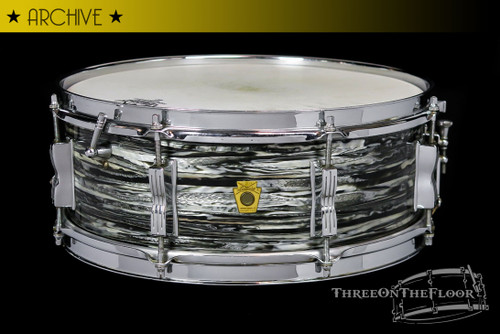1964 Ludwig Oyster Black Pearl Jazz Festival Snare :  5 x 14 