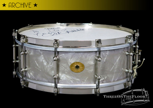 1920s Ludwig Lavender Pearl Professional Model Snare Drum :  5 x 14 