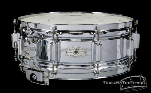 1965 Rogers Dynasonic Vintage 7-Line Brass Vintage Snare Drum : 5 x 14 **SOLD**