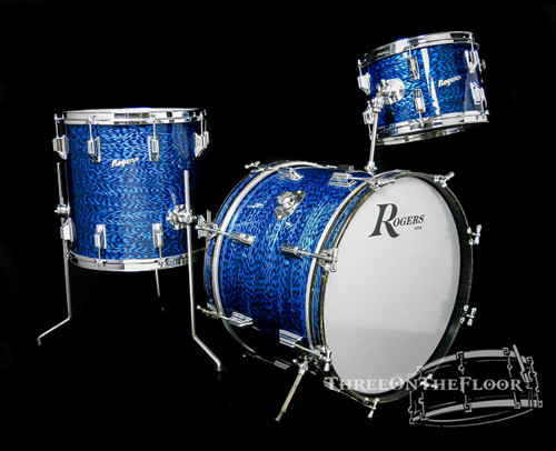 1966 Rogers Holiday Model Drum Kit Blue Onyx - 20 12 14 **SOLD**