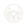 RAB XC1W Box Cover - Round - 1 Hole - 1/2" Thread | Aluminum - White Finish - Weatherproof Box Cover Plate