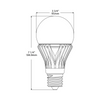 RAB LED PS25 Lamp - 31.5 Watt - 3000K - 120-277 Volt | Replaces 300 Watt Incandescent - 4,000 Lumens - Non-Dimmable - Mogul Base - PS25-32-EX39-830-ND 120-277V