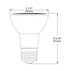 RAB LED PAR20 Lamp - 7 Watt - 5000K | Replaces 50 Watt Halogen - 90+ CRI - 550 Lumens - 40° Beam - PAR20-7-950-40D-DIM