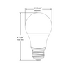 RAB LED A19 Lamp - 5 Watt - 4000K - 120 Volt | Replaces 40 Watt Incandescent - 480 Lumens - Dimmable - Medium Base - A19-5-E26-840-DIM