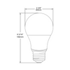 RAB LED A19 Lamp - 10 Watt - 2700K - 120 Volt | Replaces 60 Watt Incandescent - 800 Lumens - Dimmable - Medium Base - A19-10-E26-827-DIM