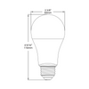 RAB LED A19 Lamp - 15 Watt - 4000K - 120 Volt | Replaces 100 Watt Incandescent - 1,600 Lumens - Dimmable - Medium Base - A19-15-E26-840-DIM