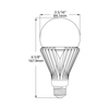 RAB LED A23 Lamp - 23.5 Watt - 5000K - 120-277 Volt | Replaces 200 Watt Incandescent - 3,050 Lumens - Non-Dimmable - Medium Base - A23-24-E26-850-ND 120-277V