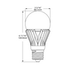 RAB LED A23 Lamp - 23.5 Watt - 3000K - 120-277 Volt | Replaces 200 Watt Incandescent - 3,010 Lumens - Non-Dimmable - Mogul Base - A23-24-EX39-830-ND 120-277V