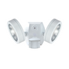 RAB LED Security Flood Light - 26 Watt - 3000K - With Motion Sensor | 2,090 Lumens - (2) 75 Watt Halogen Replacement - 120V - Dual Head - White - LED Outdoor Fixture