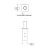 Tenon Adapter | Fits 4" Square Pole Shafts - Bronze Finish - RAB BAD4
