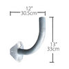 Wall Mount Bracket - One Tenon | Fits 2-3/8" Slip Fitters - Galvanized Steel - RAB BWC12