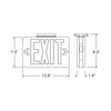 LED Exit Sign - Red Letters - White Thermoplastic | 120/277 Volt – Battery Backup - Field Install Chevrons – Exitronix VEX-U-BP-WB-WH