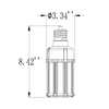 ProLED 82364 Corn Bulb - 5652 Lumens - 18, 27 or 36 Watt - Replaces 150W | 3000K, 4000K or 5000K - 120-277 Volt - Mogul Base - Ballast Bypass - HID36-CS-EX39-LED