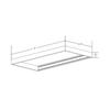 RAB 2X4 - Surface Mount Kit for Drywall Ceilings | 2 Foot Width - 4 Foot Length - 3.125 Inch Depth