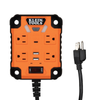 Klein Tools 29601 | PowerBox 1, Magnetic Mounted Power Strip with Integrated LED Lights